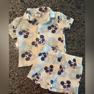 2T Disney Junior Mickey Blue and Cream Toddler Outfit